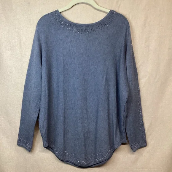 Oliver Studded Embellished Long Sleeve Sweater Sz M - Picture 4 of 7